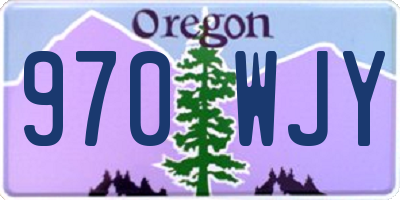 OR license plate 970WJY