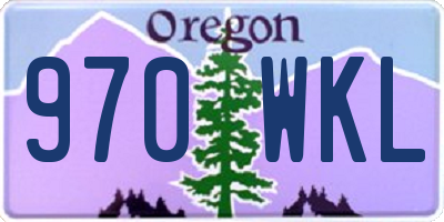 OR license plate 970WKL