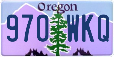 OR license plate 970WKQ