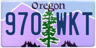 OR license plate 970WKT
