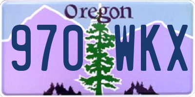 OR license plate 970WKX