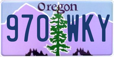 OR license plate 970WKY