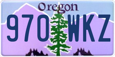 OR license plate 970WKZ