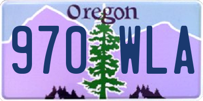 OR license plate 970WLA