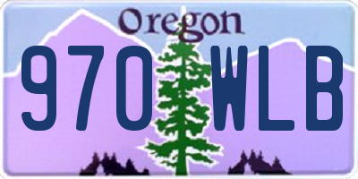 OR license plate 970WLB