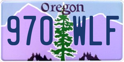 OR license plate 970WLF
