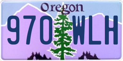 OR license plate 970WLH