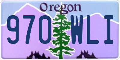 OR license plate 970WLI