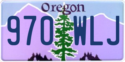 OR license plate 970WLJ