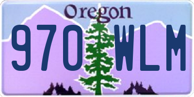 OR license plate 970WLM