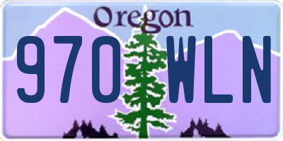 OR license plate 970WLN