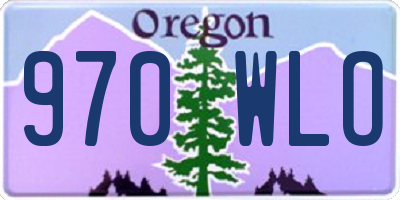OR license plate 970WLO
