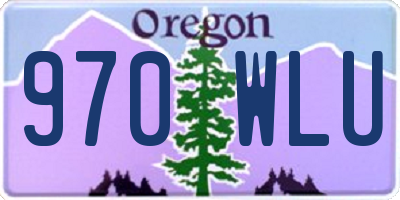 OR license plate 970WLU