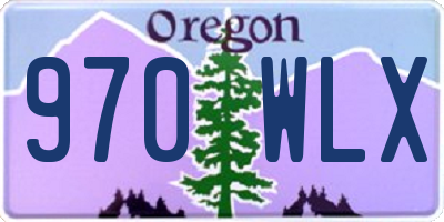 OR license plate 970WLX
