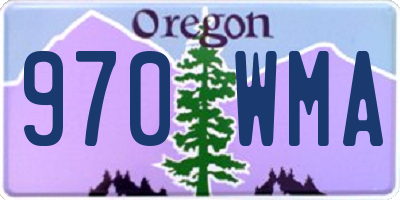 OR license plate 970WMA