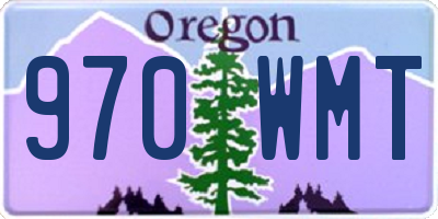 OR license plate 970WMT