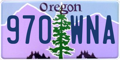 OR license plate 970WNA