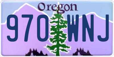 OR license plate 970WNJ