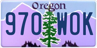 OR license plate 970WOK