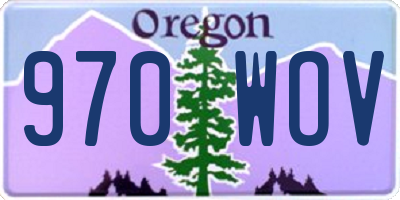 OR license plate 970WOV