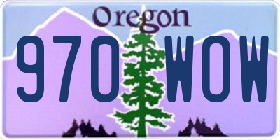 OR license plate 970WOW