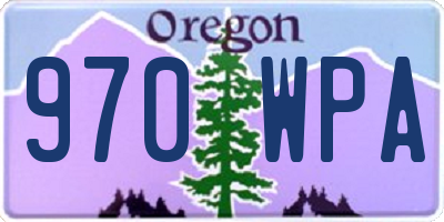 OR license plate 970WPA