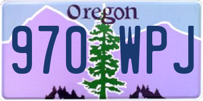OR license plate 970WPJ