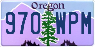 OR license plate 970WPM