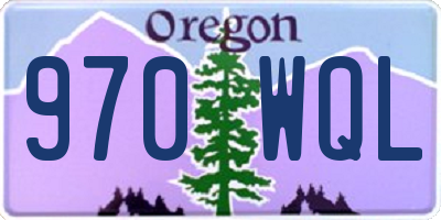 OR license plate 970WQL