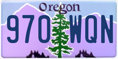 OR license plate 970WQN