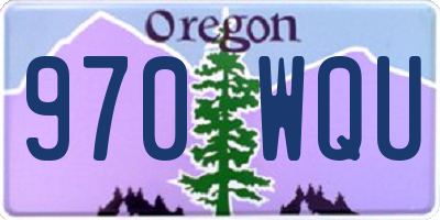 OR license plate 970WQU