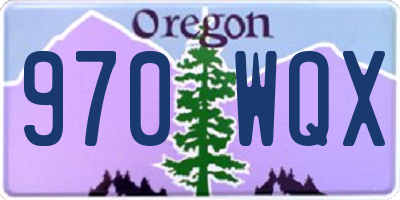 OR license plate 970WQX