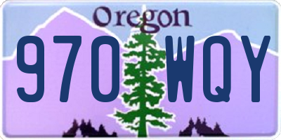 OR license plate 970WQY
