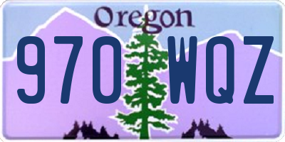 OR license plate 970WQZ
