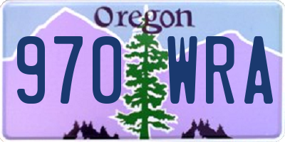 OR license plate 970WRA