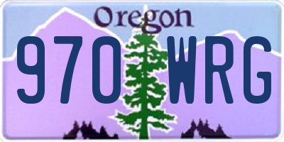 OR license plate 970WRG