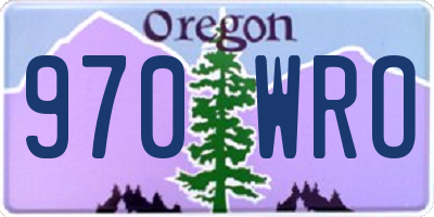 OR license plate 970WRO