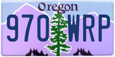 OR license plate 970WRP