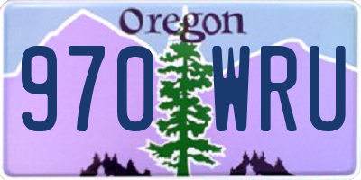 OR license plate 970WRU