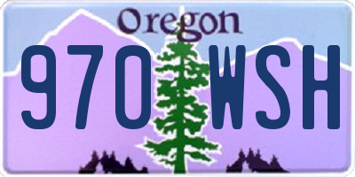 OR license plate 970WSH