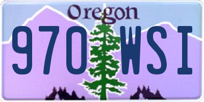 OR license plate 970WSI