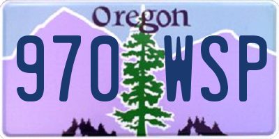 OR license plate 970WSP