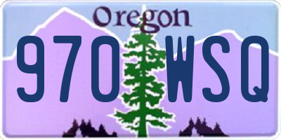 OR license plate 970WSQ