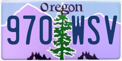 OR license plate 970WSV