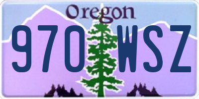 OR license plate 970WSZ