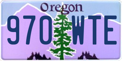 OR license plate 970WTE