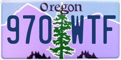 OR license plate 970WTF