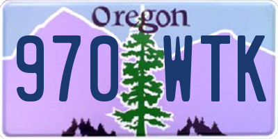 OR license plate 970WTK