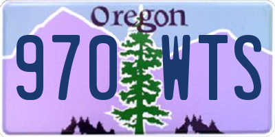 OR license plate 970WTS