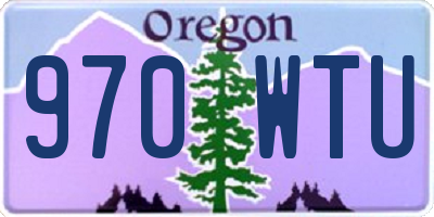 OR license plate 970WTU